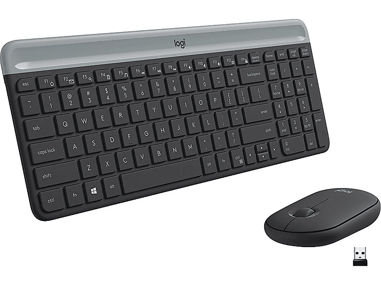 LOGITECH MK470 Kablosuz İnce Türkçe Q Klavye Mouse Seti - Siyah_0