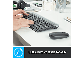 LOGITECH MK470 Kablosuz İnce Türkçe Q Klavye Mouse Seti - Siyah_2