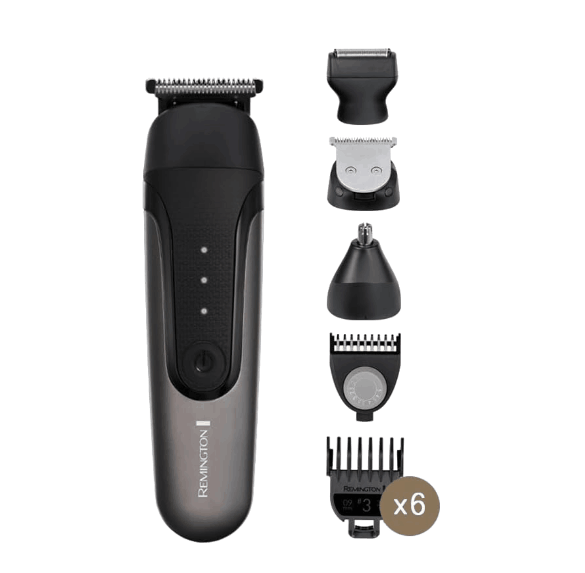 Afeitadora corporal - Remington ONE Head & Body Multigroomer, 3 accesorios, 7 peines, Autonomía 60min, Negro
