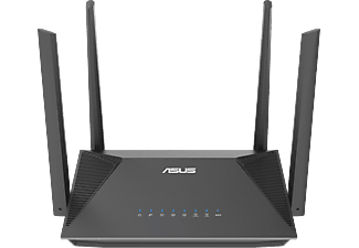 ASUS RT-AX52 kétsávos AX1800 AiMesh bővíthető WiFi 6 router, 3x Gigabit LAN, fekete (90IG08T0-MO3H00)
