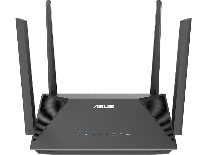 ASUS RT-AX52 kétsávos AX1800 AiMesh bővíthető WiFi 6 router, 3x Gigabit LAN, fekete (90IG08T0-MO3H00)