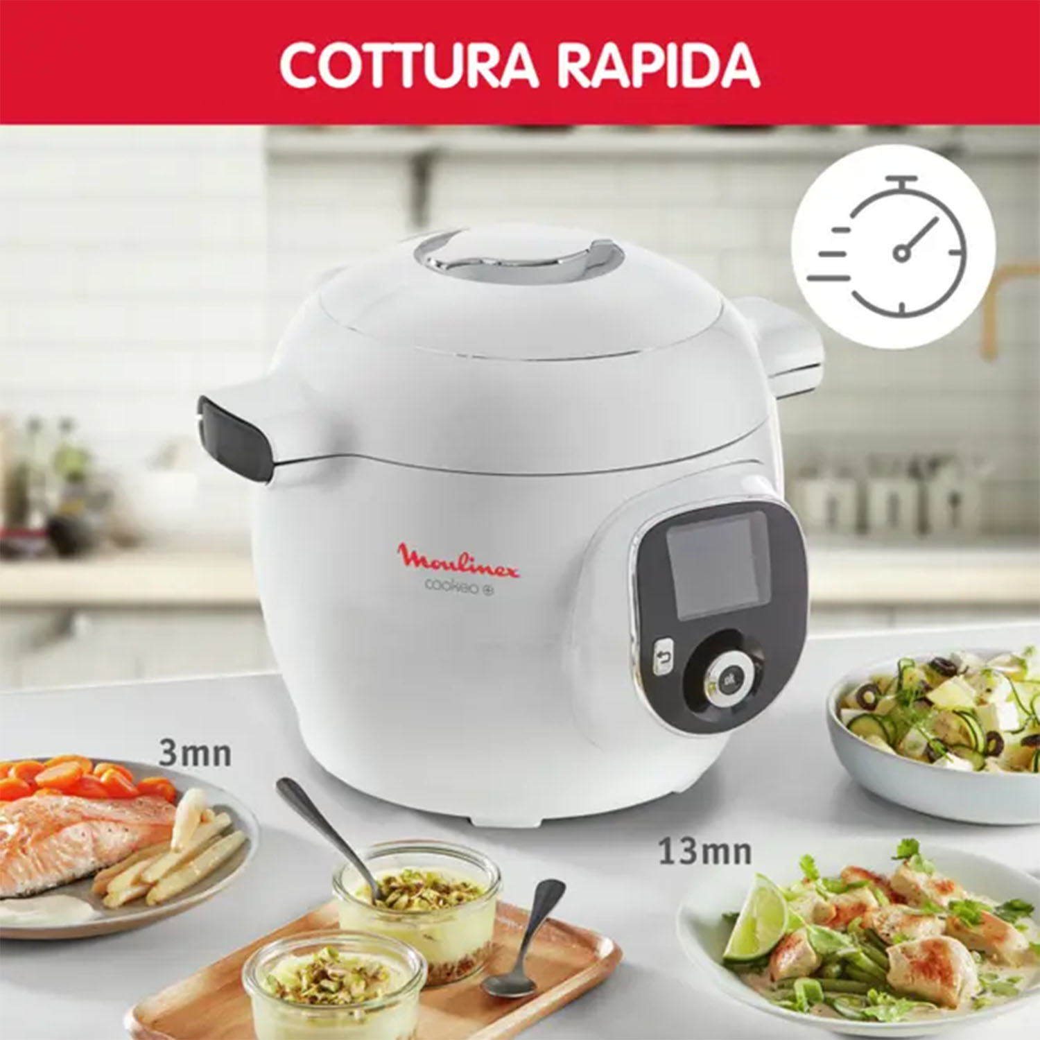 Moulinex CE851A Multicooker Cookeo+ White 6L - Di Lella