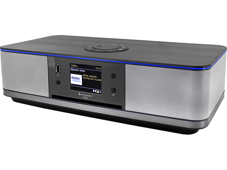 Soundmaster ICD2023SW Stereo Musikcenter mit WLAN-Internet/DAB+/UKW-Radio, CD/MP3, USB, Bluetooth; Kompakt Anlage