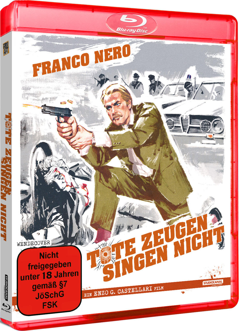 Eine Blu-ray-Hülle mit einem Filmplakat eines Mannes mit einer Waffe.