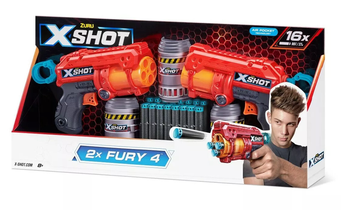 Zestaw wyrzutni ZURU X-Shot Excel Double Fury 4 Combo Pack