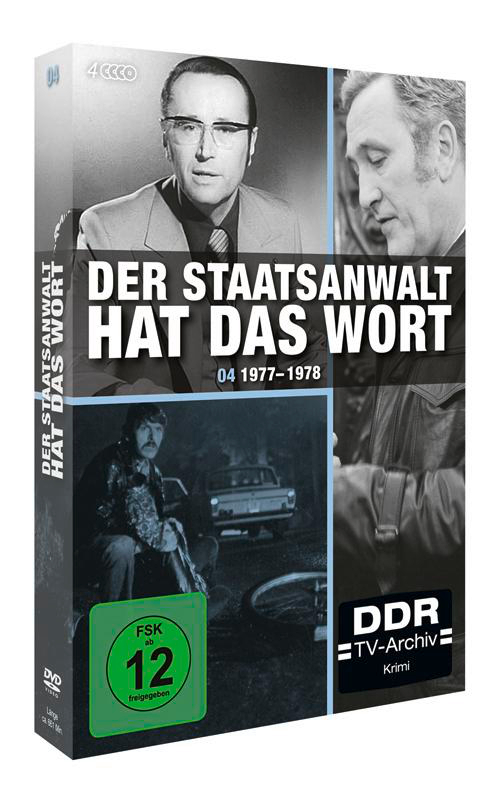 DVD-Box-Set einer deutschen Fernsehserie mit Bildern eines Mannes mit Brille und dem Text: "Der Staatsanwalt hat das Wort."