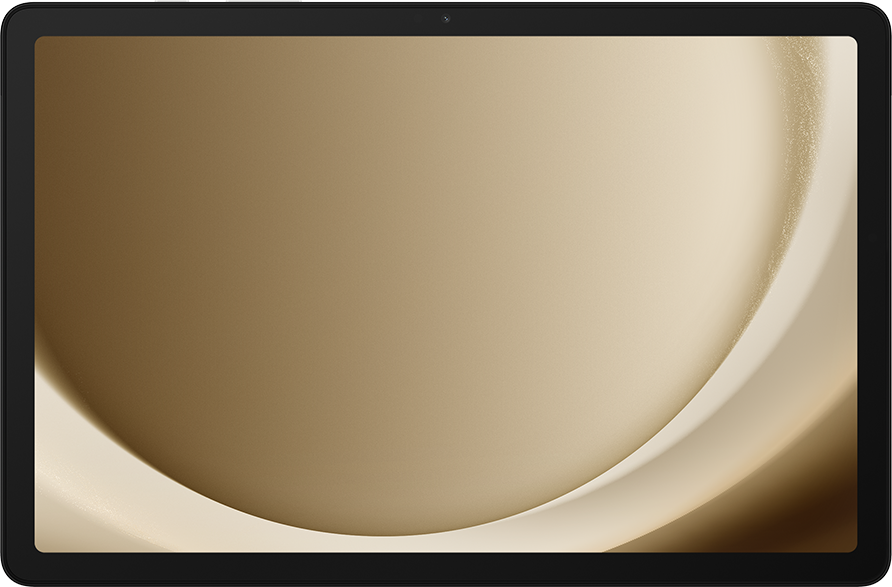 Ein Tablet mit braunem und weißem Hintergrund mit geschwungenen Linien auf weißem Hintergrund.
