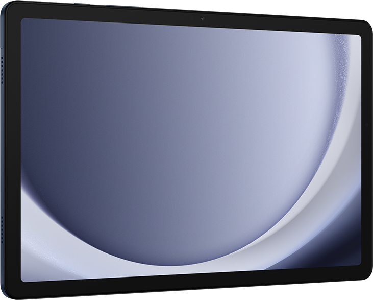 Ein Tablet mit einem blau-grauen Farbverlauf im Hintergrund.