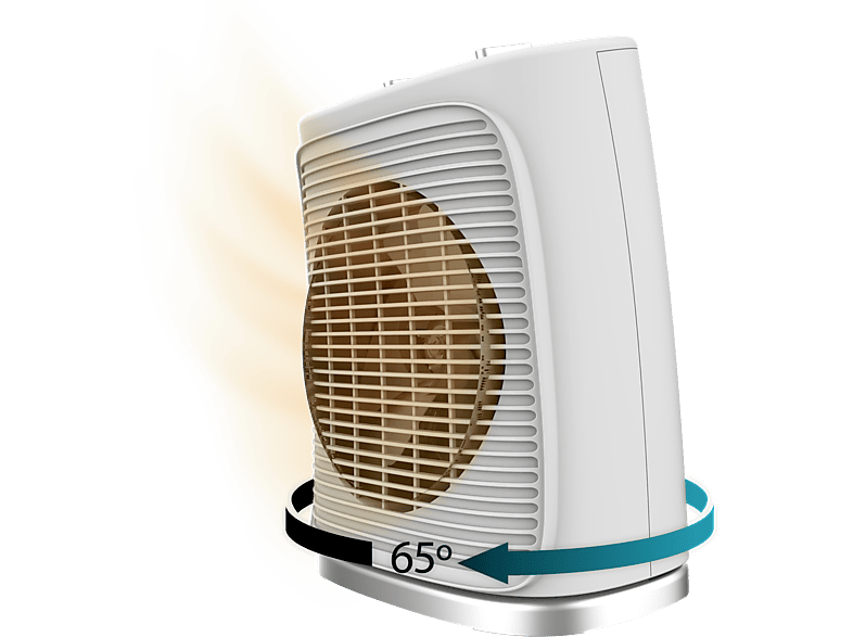 REACONDICIONADO Seminuevo Muy bueno Calefactor portátil - Cecotec ReadyWarm 2050 Max Force Rotate White, 2000 W, 3 modos, 20 m²
