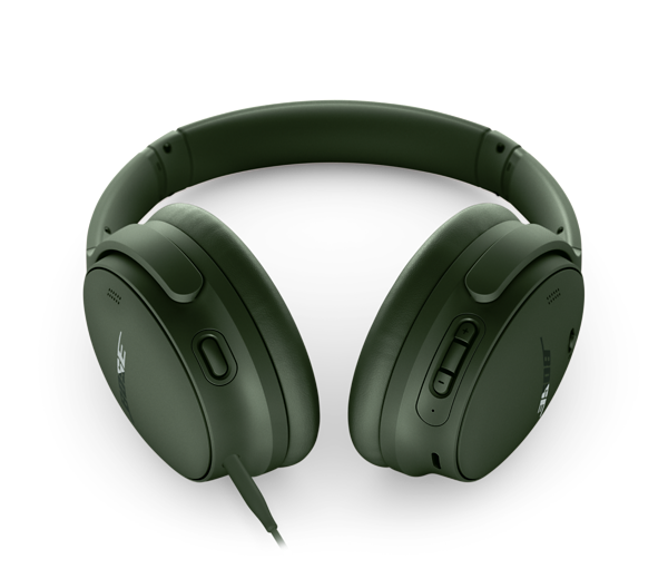 Auriculares inalámbricos - Bose QuietComfort Headphones, Cancelación ruido, Autonomía hasta 24 h, Ecualizador ajustable, Verde Ciprés