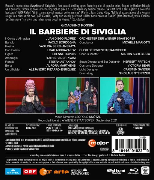 Florez/Berzhanskaya/Mariotti/Wiener Staatsoper - - di (Blu-ray) Il barbiere Siviglia