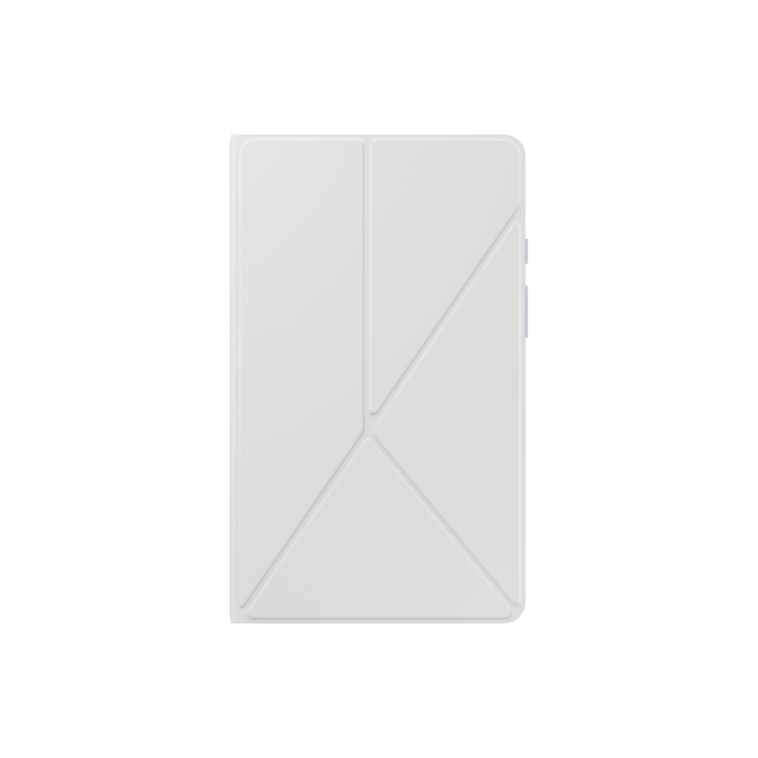 White tablet case with a geometric design of lines.