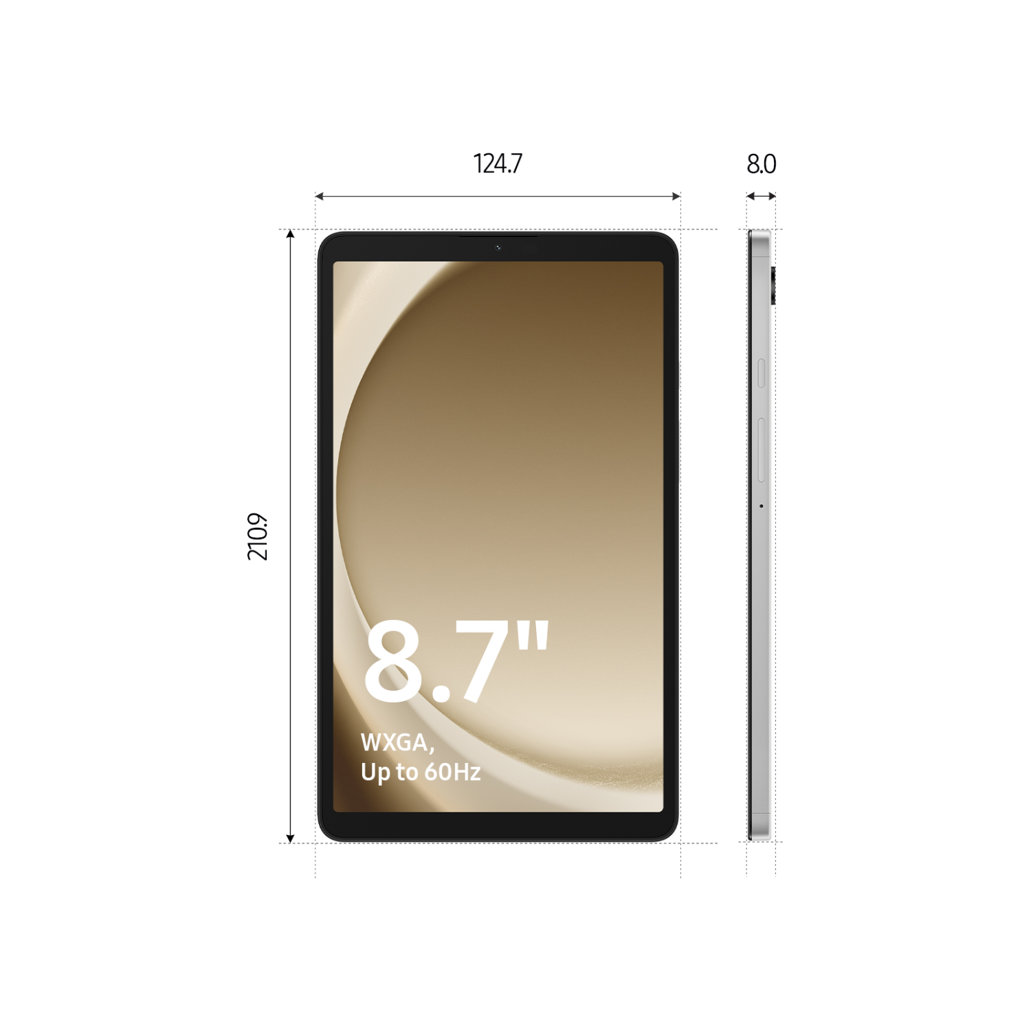 SAMSUNG Galaxy Tab A9 - 8.7 inch - 64 GB - Zilver - Wifi + 4G