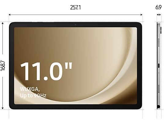 SAMSUNG Galaxy Tab A9 Plus - 11 inch - 64 GB - Grijs - Wifi + 5G