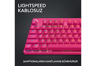 LOGITECH G Pro X TKL Lightspeed Kablosuz Oyuncu Klavyesi Tactile Magenta_2