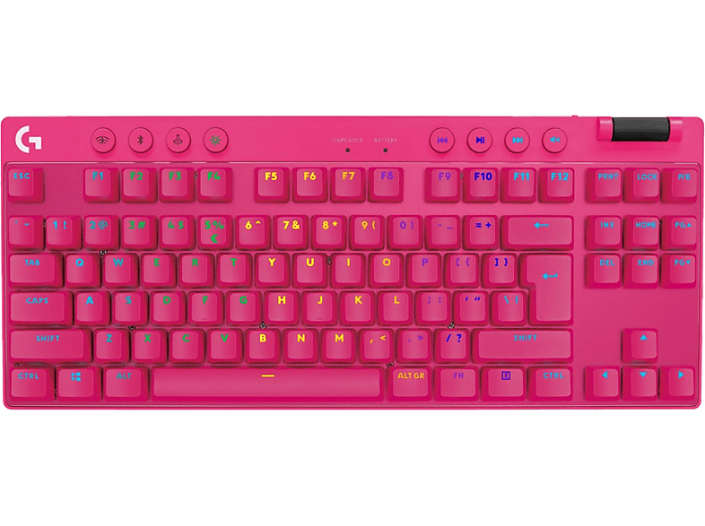 LOGITECH G Pro X TKL Lightspeed Kablosuz Oyuncu Klavyesi Tactile Magenta