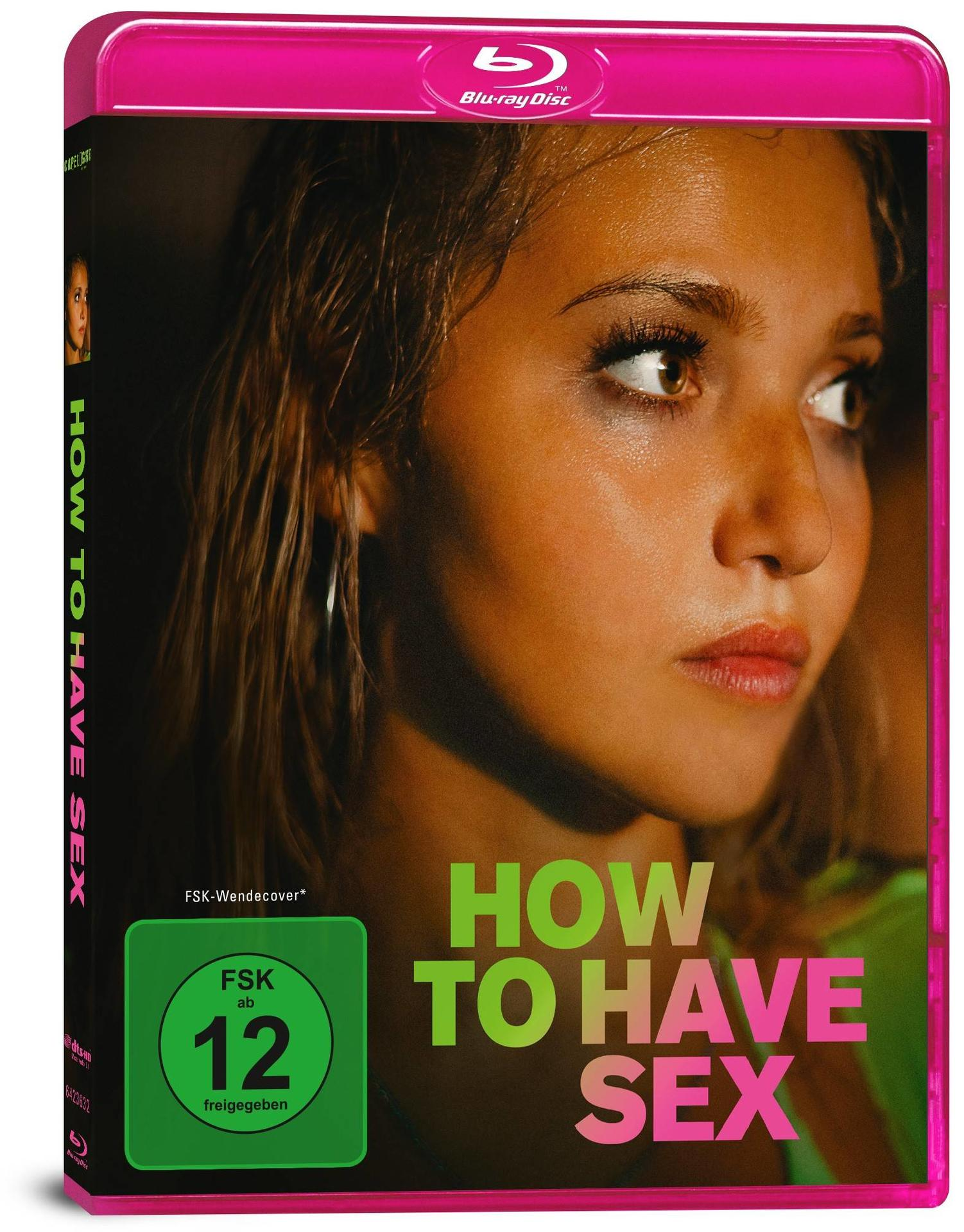 Eine DVD-Hülle mit dem Gesicht einer Frau auf dem Cover, mit dem Filmtitel 'How to Have Sex'.
