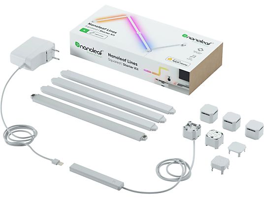 NANOLEAF Lines Squared Starter Kit - Illuminazione interna collegata in rete (Bianco)
