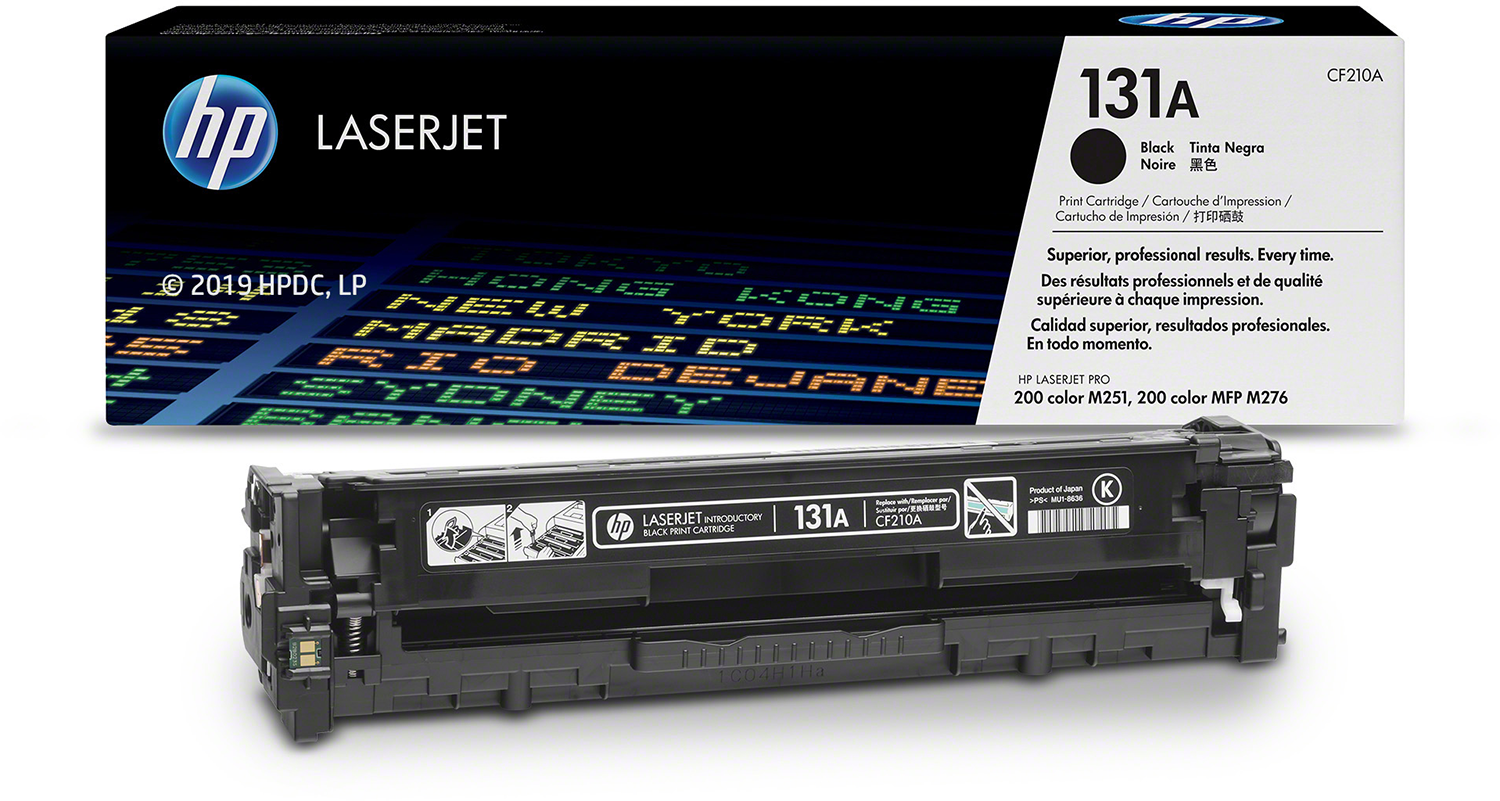 HP LaserJet toner cartridge box and cartridge, with text and labels.