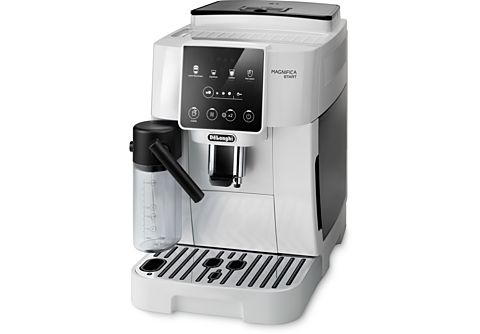 DE LONGHI ECAM 220.61 W Magnifica Start Milk Kaffeevollautomat (Weiß, Kaffeemühle, 15 bar, externer Milchbehälter)