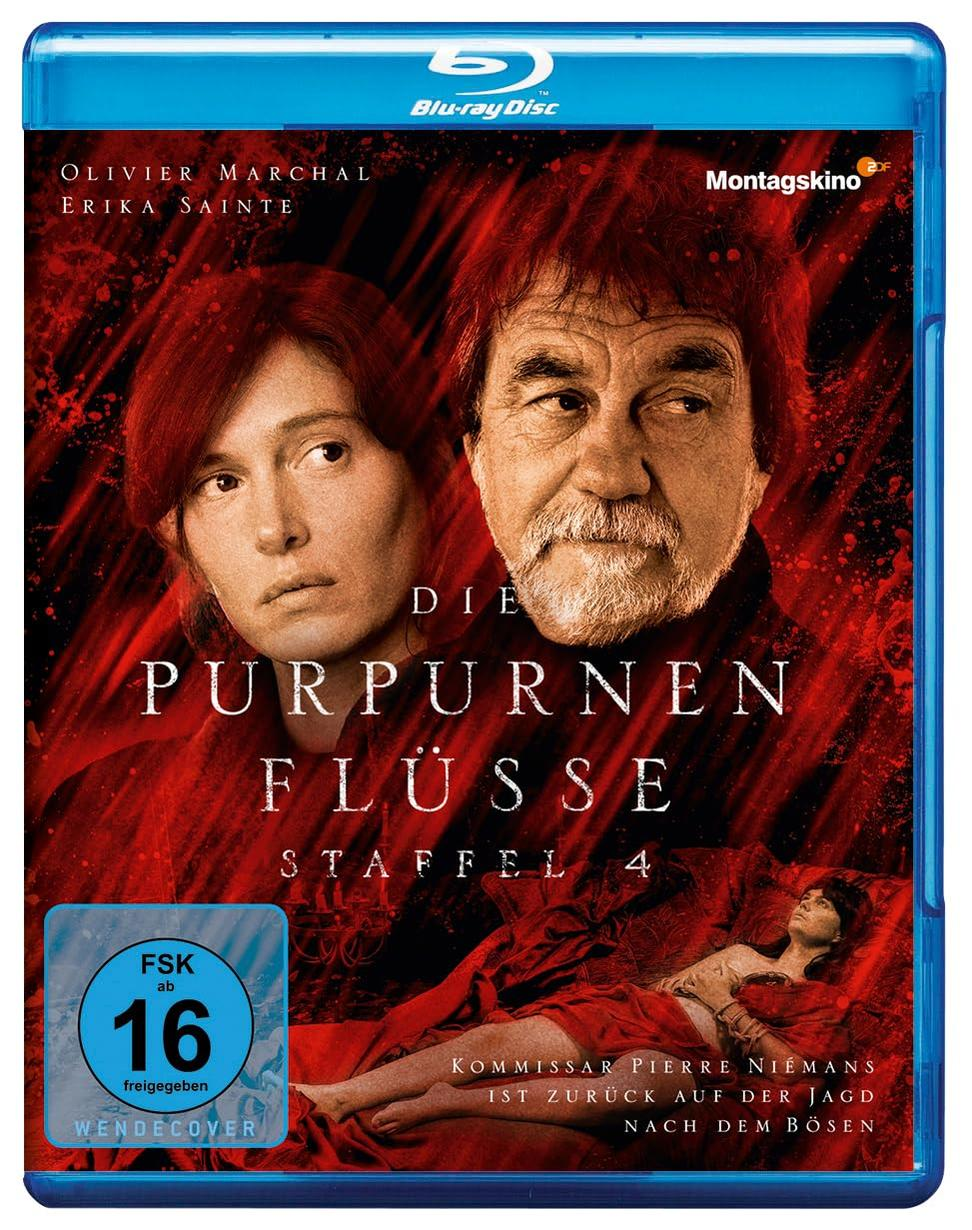 Blu-ray-Cover für 'Les Rivières Pourpres - Saison 4' mit Schauspielern. Französisch, Bewertung ist 16+.