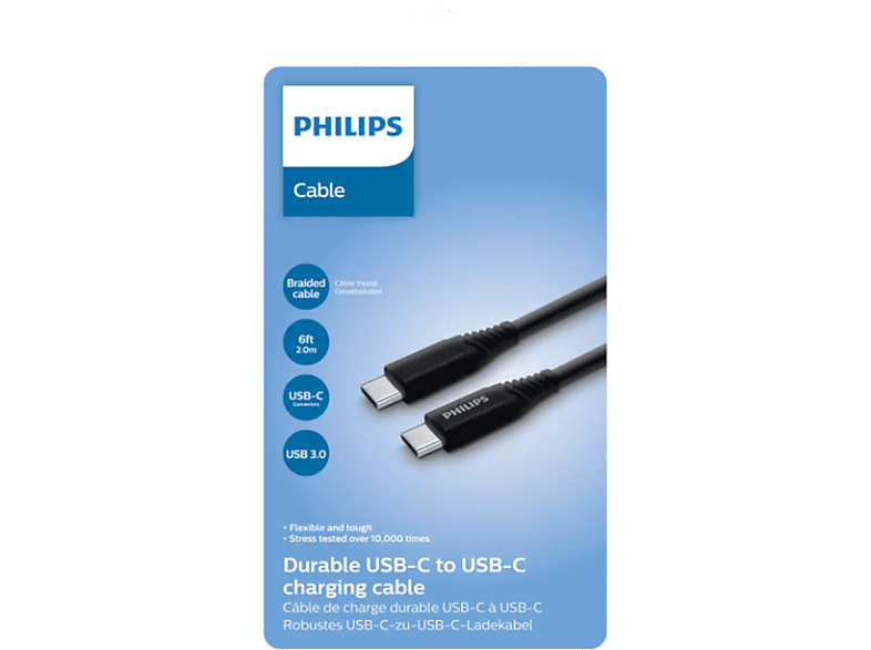 PHILIPS SWV6801/00 USB4.0 40 Gbps 5K Çözünürlük Thunderbolt 3.0  1.5m C-C Kablosu_0