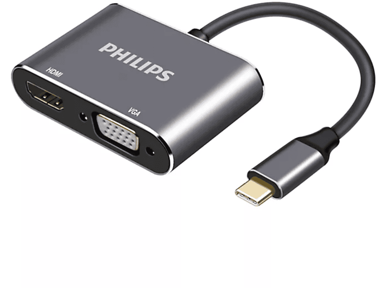 PHILIPS SWV6021/00  2-in-1 USB-C - HDMI ve VGA Adaptörü_1