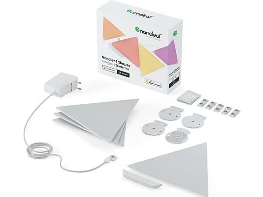 NANOLEAF Shapes Triangles Starter Kit - Illuminazione interna collegata in rete (Bianco)