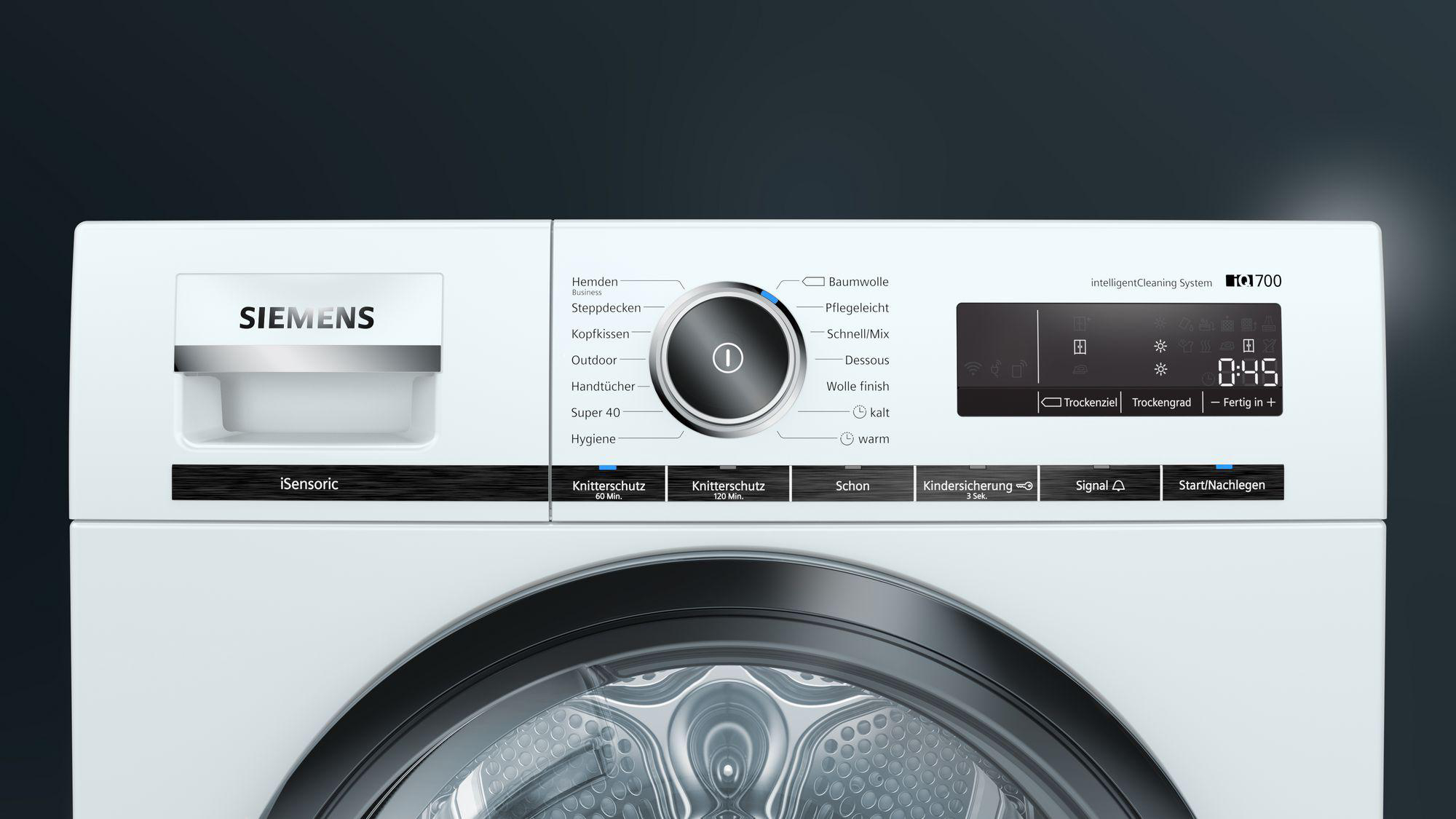 SIEMENS WT47XMA1 Wärmepumpentrockner iQ700 (8 kg, A+++, Weiß)