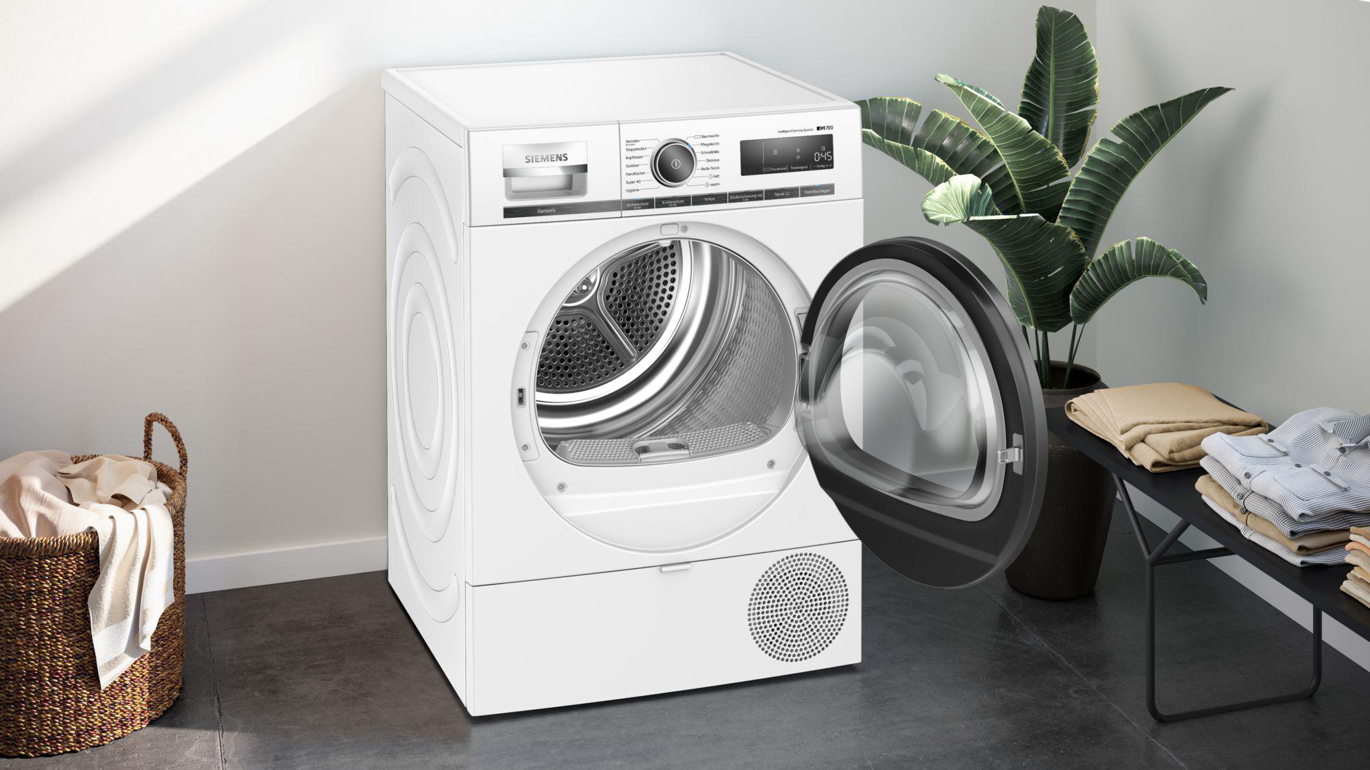 SIEMENS WT47XMA1 Wärmepumpentrockner iQ700 (8 kg, A+++, Weiß)