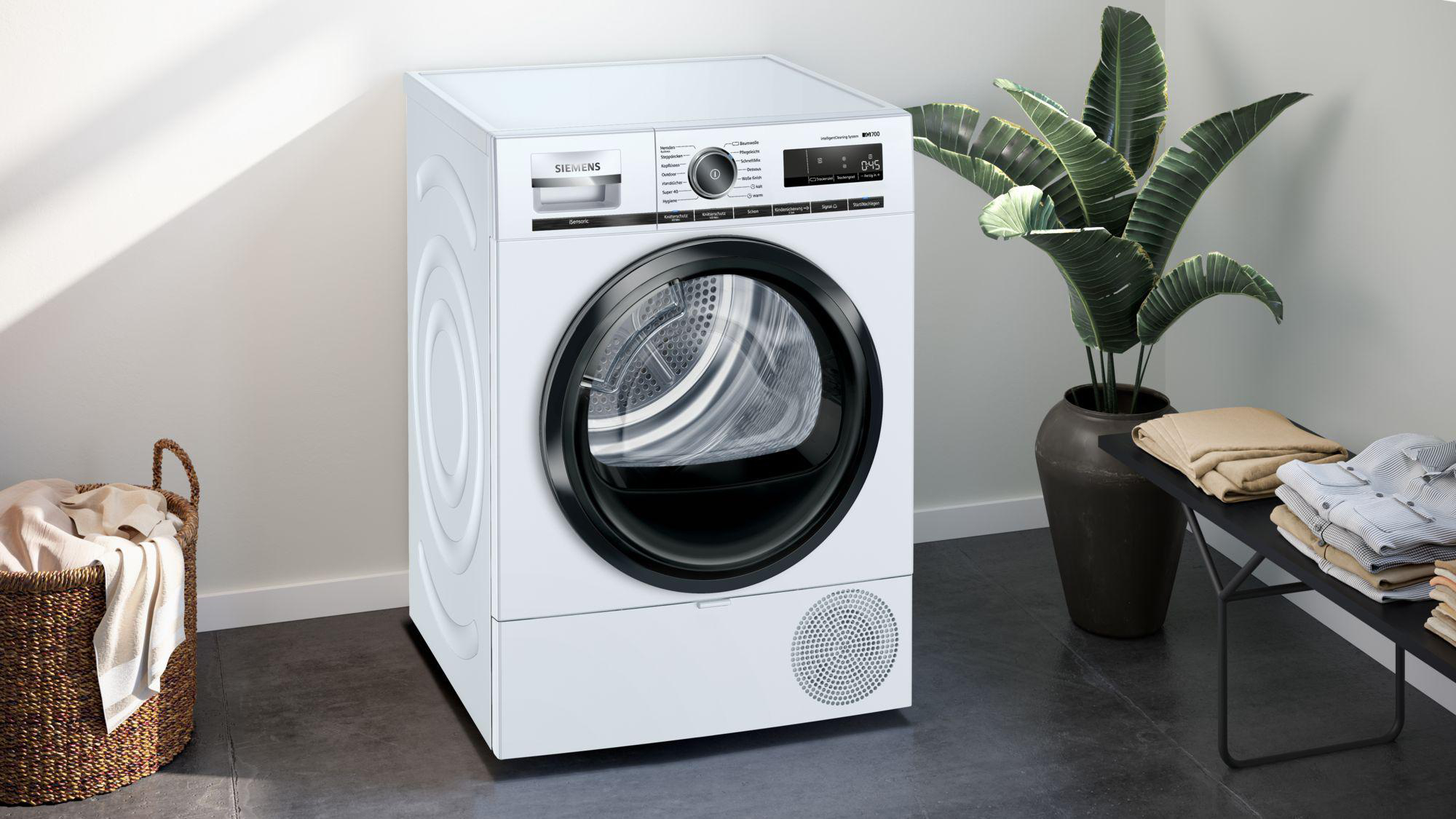 SIEMENS WT47XMA1 Wärmepumpentrockner iQ700 (8 kg, A+++, Weiß)