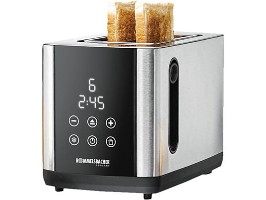 ROMMELSBACHER TO 850 - Toaster (Edelstahl/Schwarz)