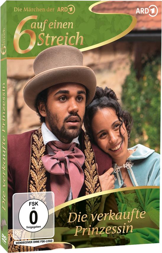 DVD-Cover, zwei Schauspieler in historischen Kostümen. Text auf Deutsch: "Die verkaufte Prinzessin".