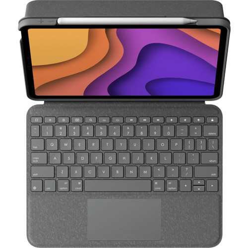 Klavye kılıfı ve kalemli tablet.
