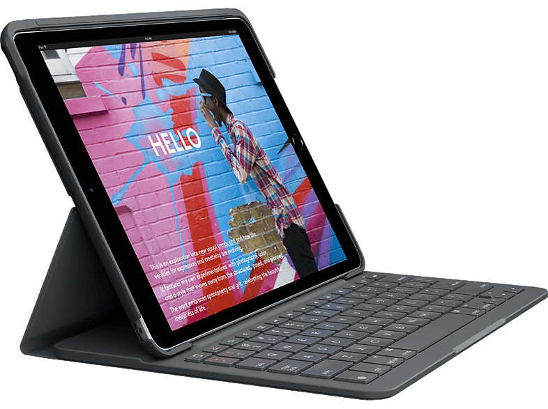 LOGITECH Slim Folio iPad 10.2 inç (7. Nesil- 8.Nesil) Kablosuz Klavye Siyah_0