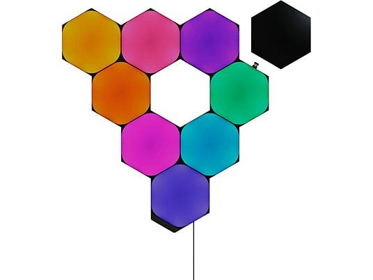 NANOLEAF Shapes Ultra Black Hexagons Starter Kit - Illuminazione interna collegata in rete (Nero)