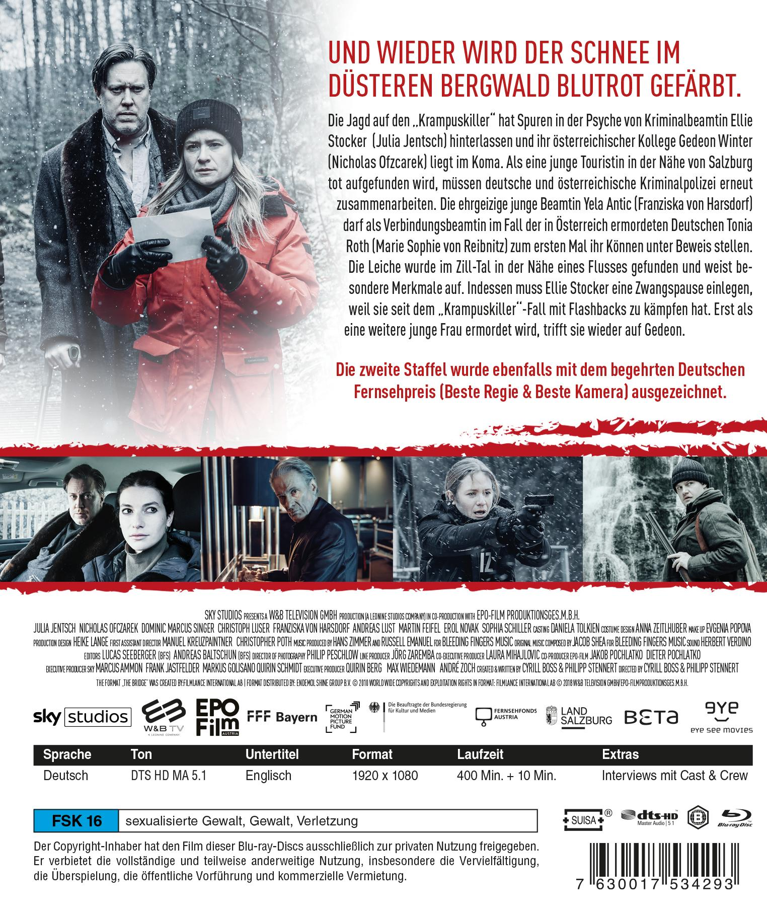 Rückseite einer DVD-Hülle für 'Und wieder fällt der Schnee', mit Text und Bildern.