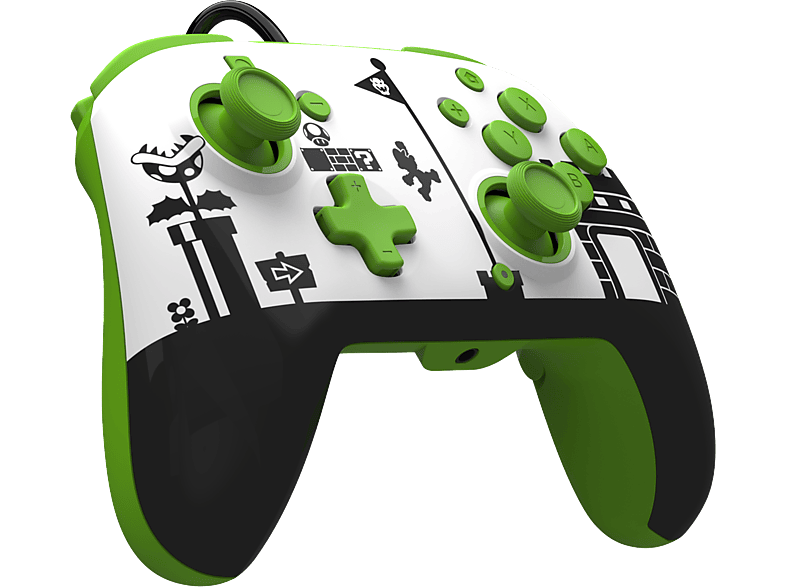 Thumbnail - PDP LLC REMATCH Kabelgebundener Super Mario Retro Gaming-Controller Grün/ Schwarz/ Weiß für Nintendo Switch, Switch OLED