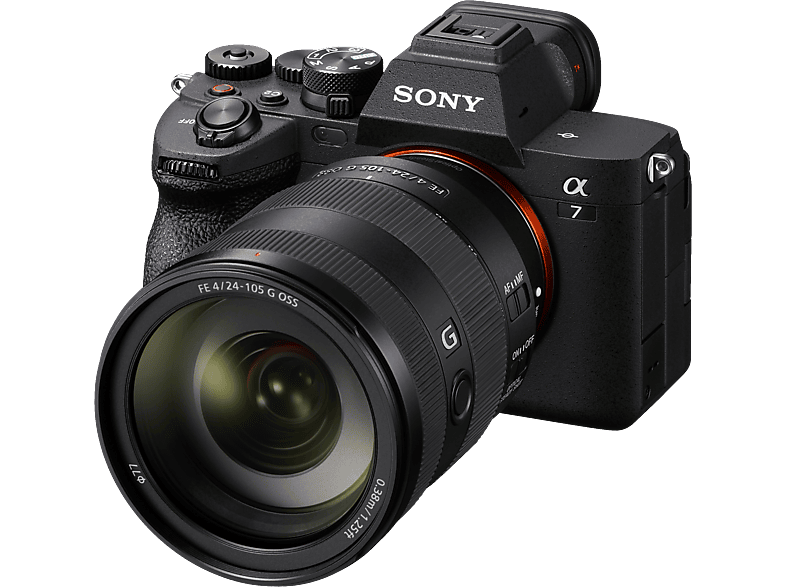 SONY Alpha 7 IV Body + FE 24-105 mm F4 G OSS Systemkamera mit Objektiv 24 - 105 mm, 7.5 cm Display Touchscreen, WLAN