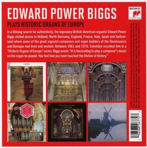 CD-Cover mit Text und Bildern von Orgeln, einem Mannporträt, das für ein Musikalbum wirbt.