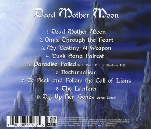 Albumcover mit dem Text 'Dead Mother Moon' und einer Liste von Titeln.