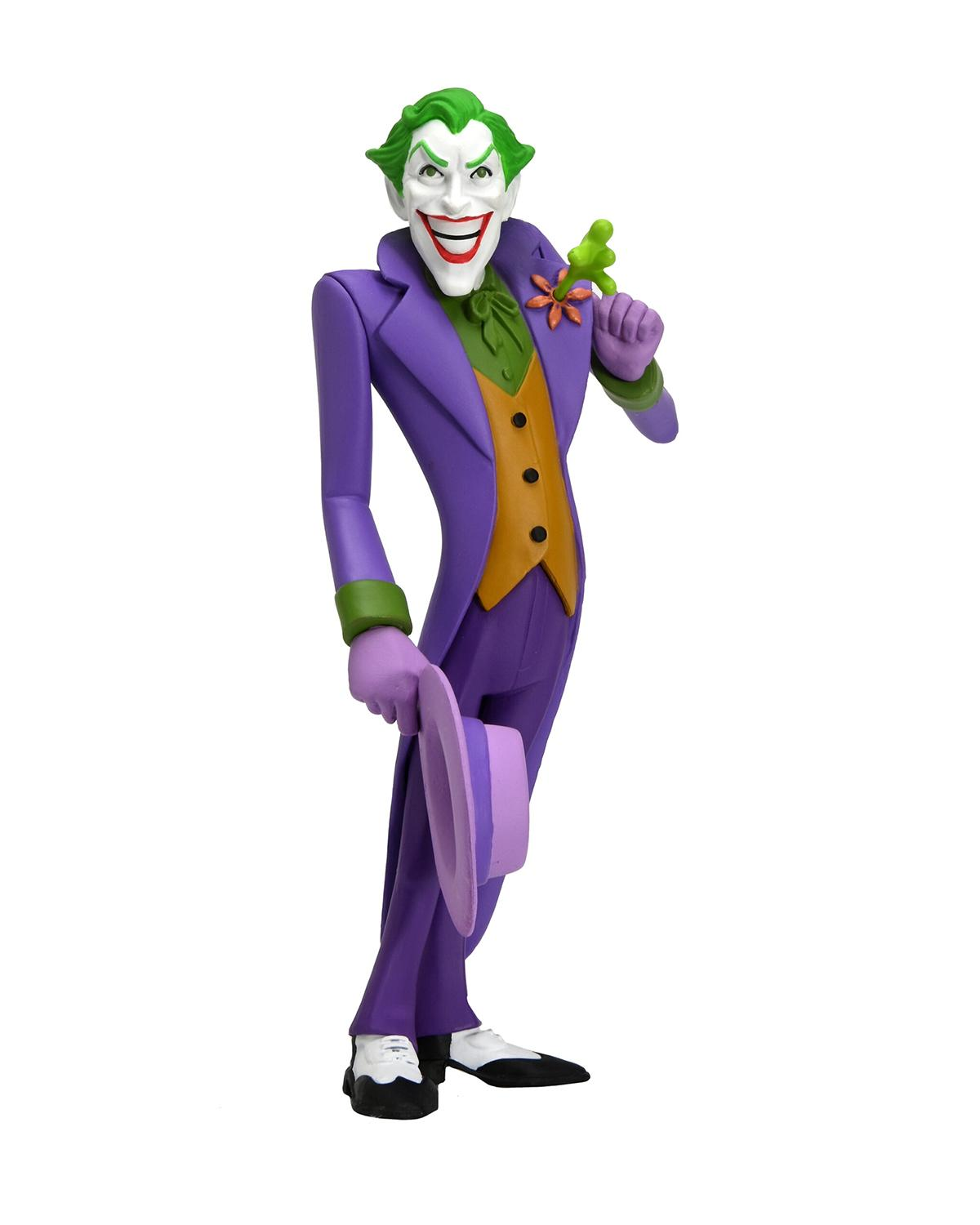 Die Joker-Cartoonfigur im lila Anzug, mit Hut.