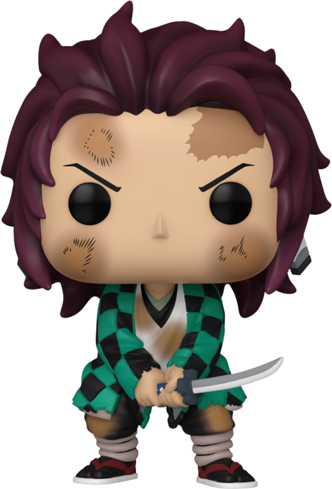 Tanjiro van Demon Slayer Funko Pop-figuur met een zwaard.