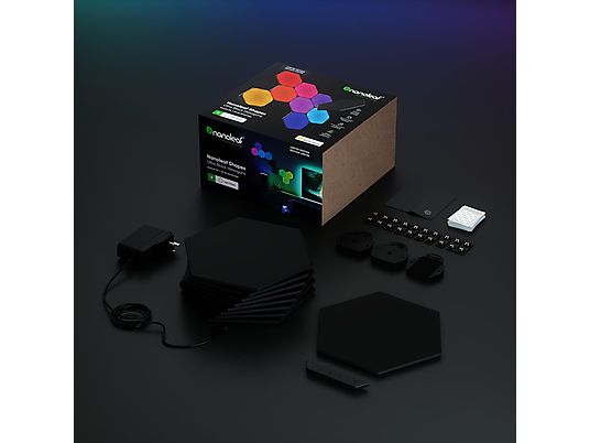 NANOLEAF Shapes Ultra Black Hexagons Starter Kit - Éclairage intérieur en réseau (Noir)