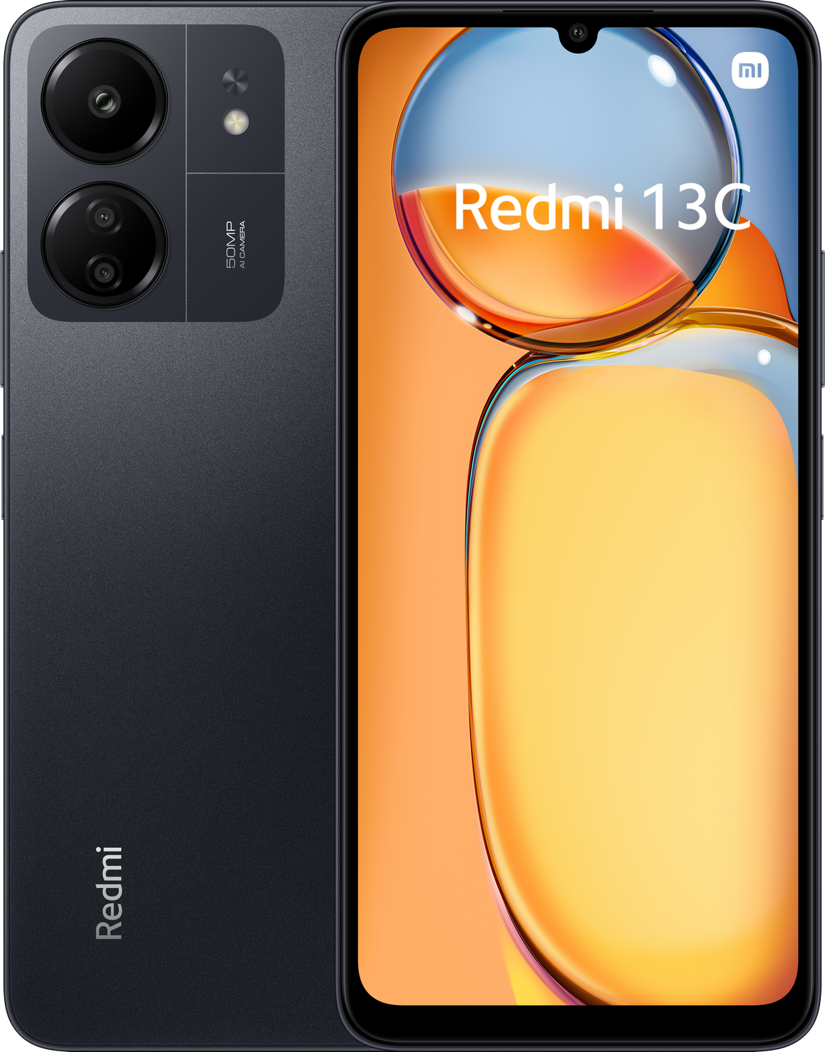 Móvil - Xiaomi Redmi 13C, Midnight Black, 128 GB, 4 GB RAM, 6.74" HD+, 50 MP, MediaTek Helio G85, 5000 mAh, Android