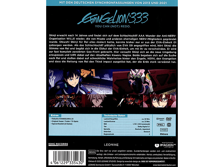 Thumbnail - Evangelion 3.33 You Can (Not) Redo DVD