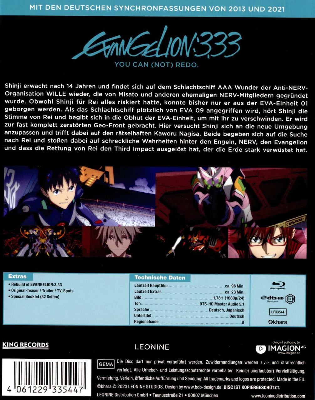 Rückseite einer DVD mit Text und mehreren Bildern von Anime-Charakteren.