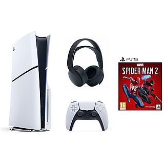 Konsola SONY PlayStation 5 Slim 1TB D Chassis + Słuchawki Pulse 3D Wireless Headset Czarny + Marvel's Spider-Man 2