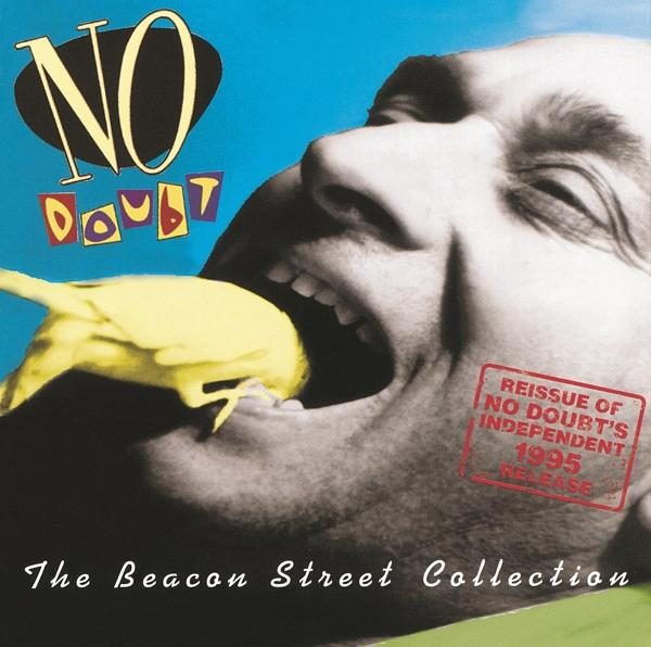 No Doubt album borító, egy férfi sárga madarat eszik. Szöveg: The Beacon Street Collection.