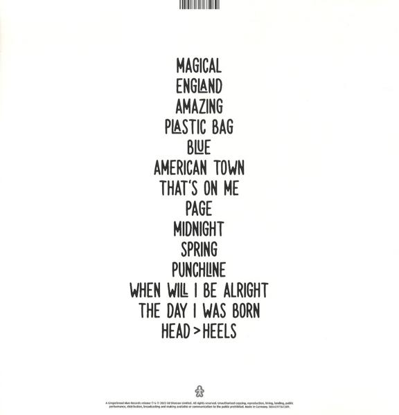 Album-Trackliste mit Songtiteln in Listenformat. Text auf weißem Hintergrund.
